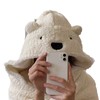 Winter Throw Blanket Cloak With Hood Thick Soft Plush Warm