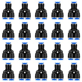 QIMEI-SHOP Pneumatic Connector Y Pneumatic Connector 6 mm Pneumatic Fittings Push In Quick Coupling Quick Connector for Air Pack of 20