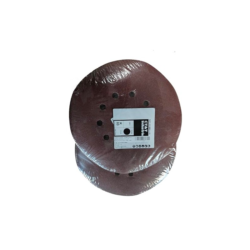 10 x Sandpaper 225 mm 10 Hole Grain = 180