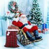 Shappy Large Christmas Santa Gift Sack with Cord Drawstring, Red