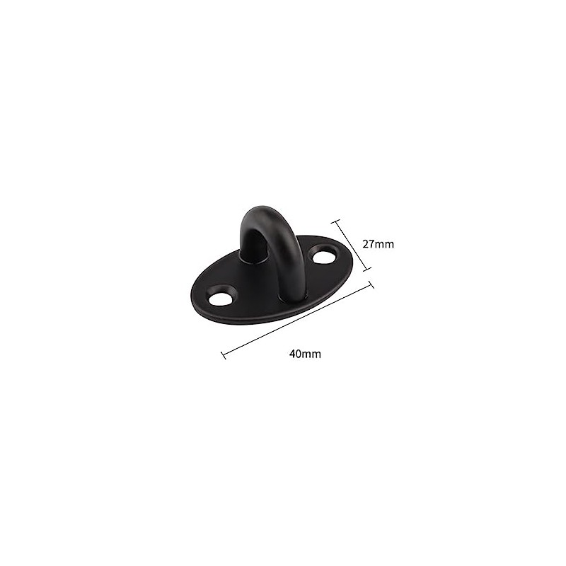JIHUOO 4 Pcs Stainless Steel Pad Eye Hooks Plate U