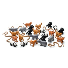 Miniblings 30 x Wild Animals Set Animal Figures Animal Children Animals Babies Zoo Animals Snake Tiger Gorilla Hippo Panda Bear Leopard