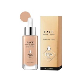 Flawless Liquid Foundation, Base de Maquillaje de Cobertura Total, Control Concealer Face Foundation, Minimizador de Poros Impermeable para un Acabado Impecable (natural, all skin)