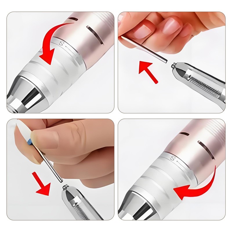 Waves Nail Bit, Set of 8, Ceramic Nail Machine, Nail
