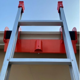 Ladder Helper, Heavy Duty Steel Gutter Guard Ladder Stabilizer, Safeguard Your Gutters During Painting and Roof Access, Adjustable Width Range, Ladder Stand Off for Gutters, 1 Pack, Orange