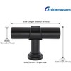 goldenwarm 10 Pack Black Drawer Knobs Black Knobs - LST18BK