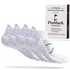 PinMark Threads Designed For Golf Ankle Socks, 4 Pair, White