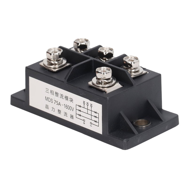 3 Phase Bridge Rectifier 75A 5 Terminal ABS Brass Heat