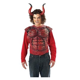 California Costumes Men's Hellion Horns W/Teeth,Red,One Size Costume Accessory
