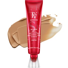 FV Waterproof Liquid Foundation Makeup, Oil Control and Long Lasting, Matte Foundation with Buildable Coverage, Flawless Lightweight Foundation for Oily/Normal Skin, Cruelty-free, 30g, Matte Toffee