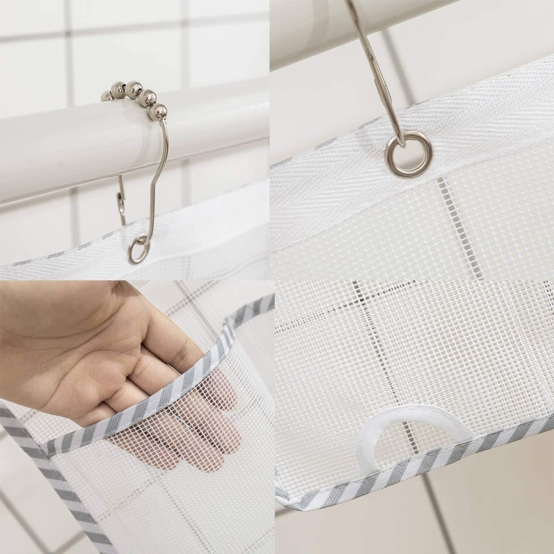 ALYER 9 Pockets Big Mesh Shower Caddy Hanging Bathroom Storage