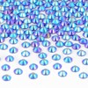 144 Pieces SS30 Sapphire AB Hotfix Rhinestones Flatback Round Crystal