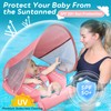 Mambobaby Baby Pool Float with Canopy, Non-Inflatable Infant Swimming Float,