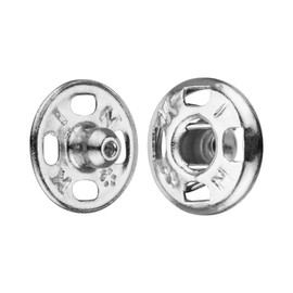 Metal Snap Fasteners 8.5mm Diameter Silver - 10,20,50 or 100 Pieces with S-Spring Sewing (100)