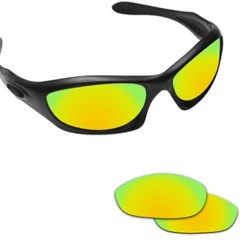 Fiskr Polarized Lenses Replacement for Oakley Monster Dog Sunglasses with Impact Resistance, UV Rays Protection and Multifunctional Protection(Golden)