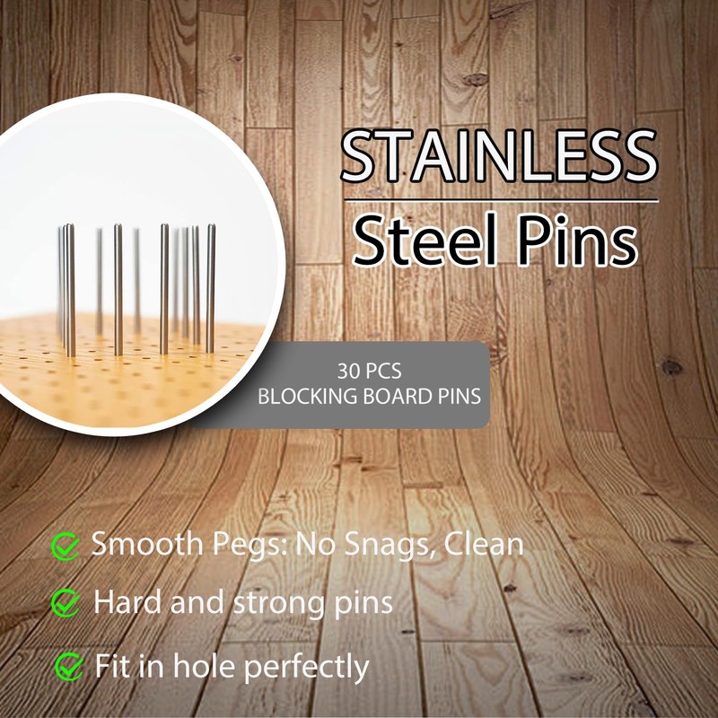 LIVSMON - 30 pines de acero inoxidable de 3 mm