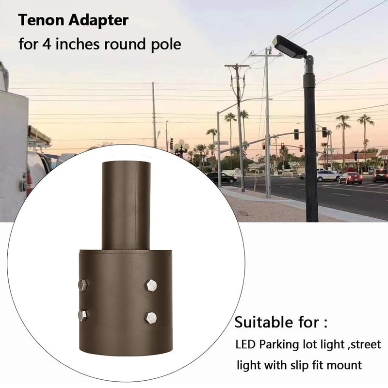 CHIUER Light Pole Top Tenon Adapter, 4 Inch to 2-3/8