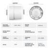 ANBOO Pipe Fan, 100 mm Exhaust Fan, Pipe Fan, Quiet