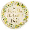 Bee Paper Plates for Gender Reveal Party (7 In, 48