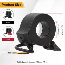 E-Bike Thumb Throttle, Electric Scooter Thumb Throttle Accelerator, Speed Control Grip Throttle Finger Throttle Brake Switch for Throttle Accessories Replacement
