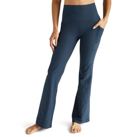 Beyond Yoga Spacedye Versatility Pocket Bootcut Women’s Pants - Polyester-Elastane Blend - Elastic Waistband Nocturnal Navy SM (US Women's 4-6) One Size