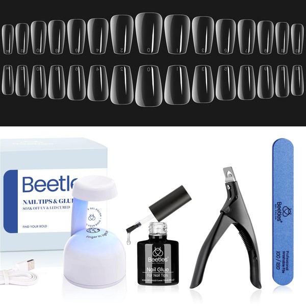 Beetles Gel Nail Kit Easy Nail Extension Set With 240Pcs