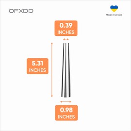 OFXDD Cannoli Forms 5.31 Inches - Stainless Steel Cannoli Tube Set - Cannoli Molds 10 Pcs - Cream Horn Molds for Baking