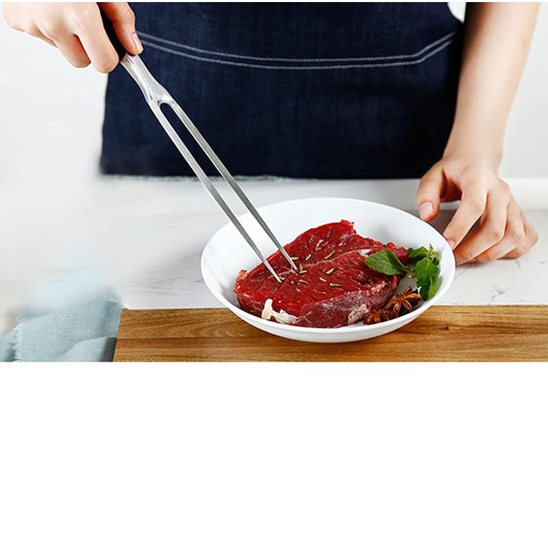 Yeesabella 27 CM Carving Fork Carving Fork Steel Meat Serving
