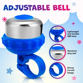 Kids Bike Bell - The Ultimate Mountain Bike Accessories For Your Young Cyclist! Elevate Their Kids Bike With An Exciting Bike Bell Boost Their Joy With Their Bicycle Bell On Your Toddler Bike (Blue)