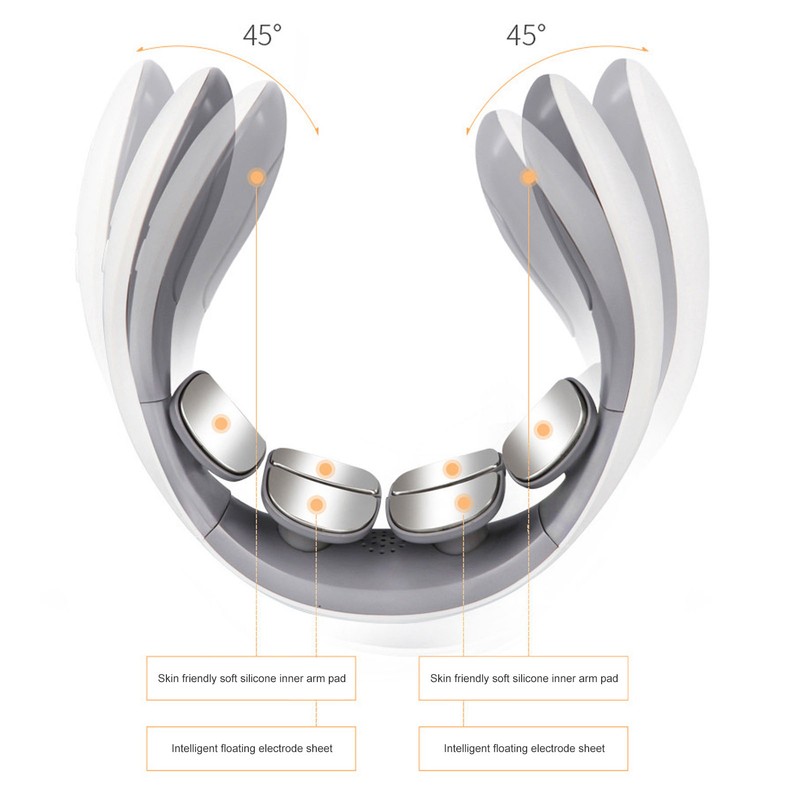 Neck Massager 42°C Hot Compress 6 Massaging Head Ergonomic U