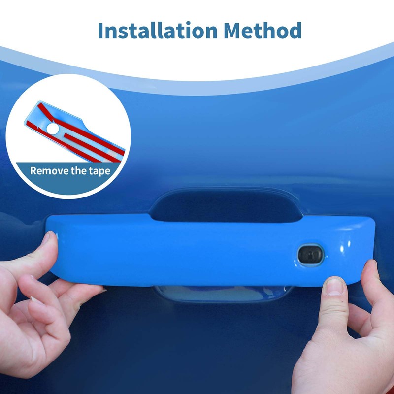 PDKLIN for Bronco Door Handle Cover Trim Light Blue Fit