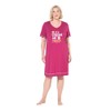 Ulla Popken Women's Nightdress, red