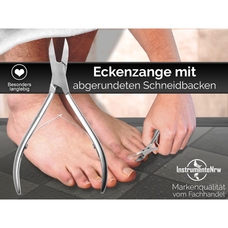 Extra strong nail clippers 15.5 cm with straight cutting surface