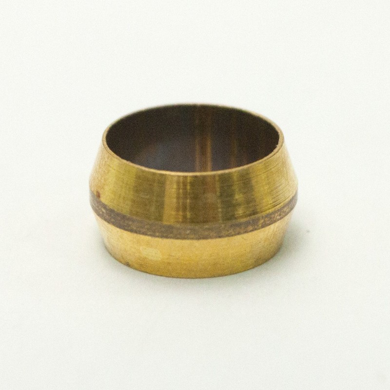 LTWFITTING 3/8-Inch Brass Compression Sleeves Ferrels,Brass Compression Fitting(Pack of 50)