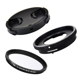 JJC Filter Adapter Ring for Olympus Fish Eye Converter FCON-T01, TCON-T01 to TG-7 TG-6 TG-5 TG-4 TG-3 TG-2 TG-1 Replaces CLA-T01 with 40.5 mm UV Filter + Lens Cap