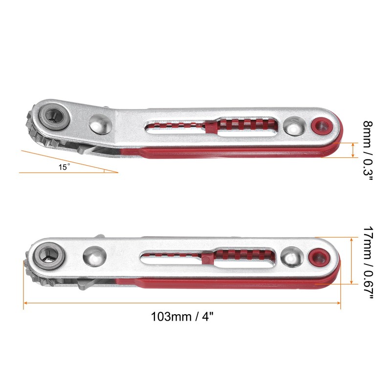 sourcing map 2pcs Mini Ratchet Screwdriver 1/4" Hex 90 Degree