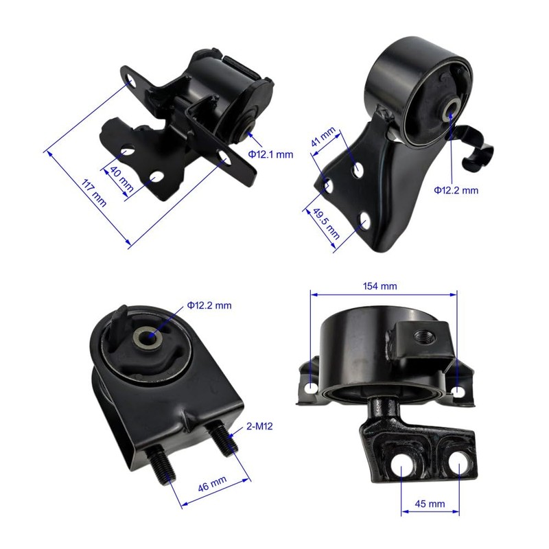 4PCS Engine Motor & Trans Mount Set Compatible with Mazda