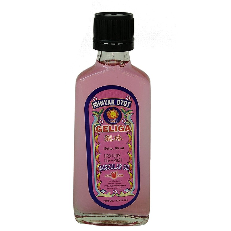 Geliga Muscle Oil, 2 x 60ml (Pack 2), Citrus/Lemon Scent,