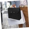 DOITOOL Business Tote Bag with Wooden Handle Felt Portable File