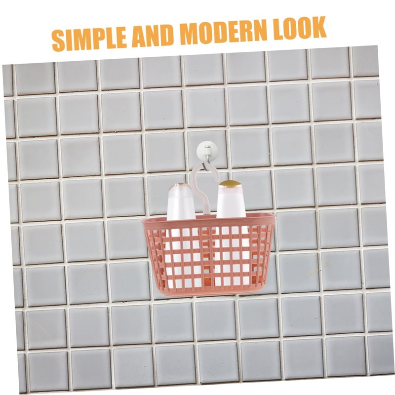 Generic Elegant Shower Toiletries Plastic Hanging Shower Organizer Basket Space-Efficient