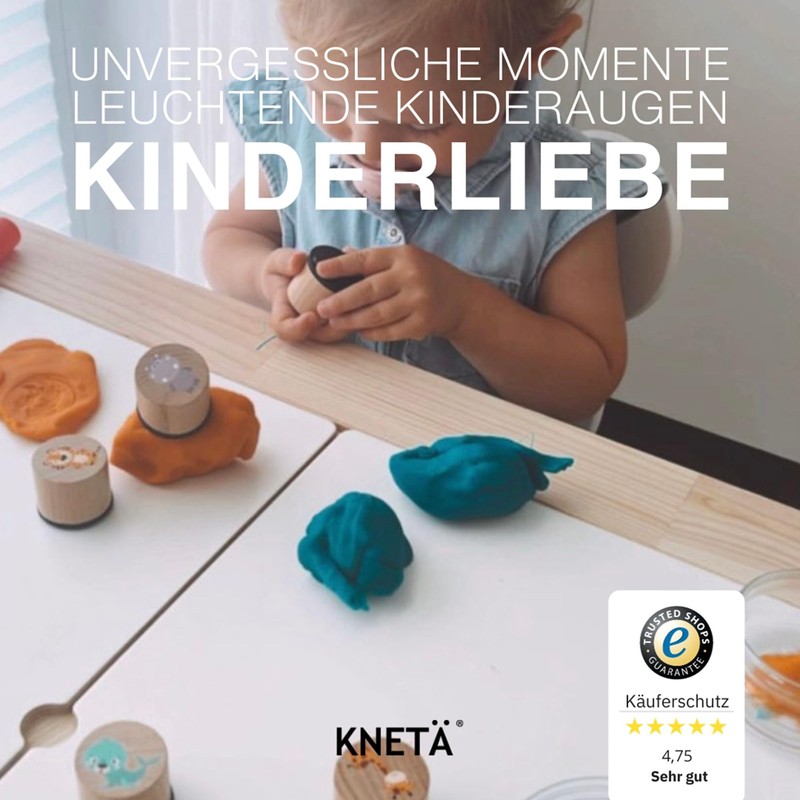 KNETÄ Fruitz Wooden Stamp Set, Gift Idea for Children, Kneading