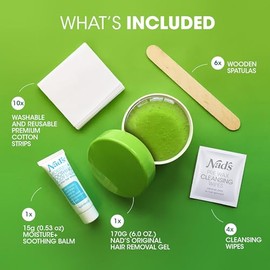 Nad's gel para remover bellos sin calor, kit de 6 oz (170 g).