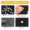 sourcing map 100 Pcs Rhinestone Stud Refills, 7mm/0.28" Rhinestone Claw