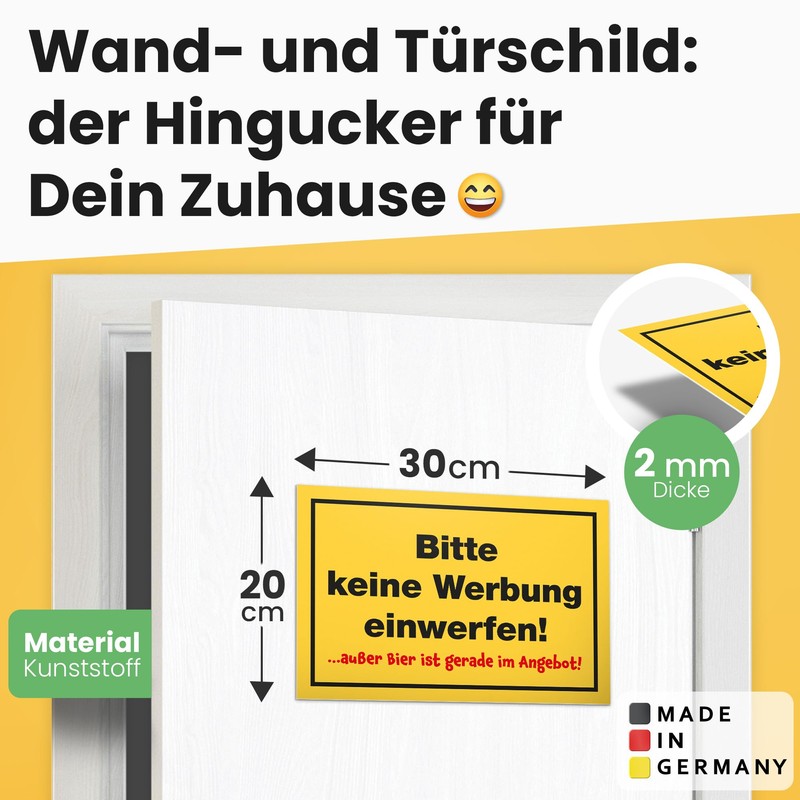 DankeDir! Bitte keine Werbung einwerfen außer Bier- 30 x 20