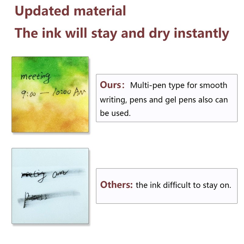 ELII Transparent Sticky Notes,Glitter 3x3 inch Clear Bible Sticky Notes,400Pcs
