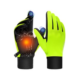 INBIKE Winter Gloves for Women Men, Touchscreen Warm Gloves Windproof Water Resistant, Thermal Lined Anti-Slip Gloves Insulated for Cold Weather Driving, Texting, Hiking, Running, Cycling, Green XXL