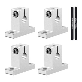 YIMATEECO Linear Motion Rail Clamp Guide Support, 4 Pieces SK20 Shaft Holder Made of Aluminium Alloy Shaft Support Vertical Optical Shaft Holder for 3D Printer Machines