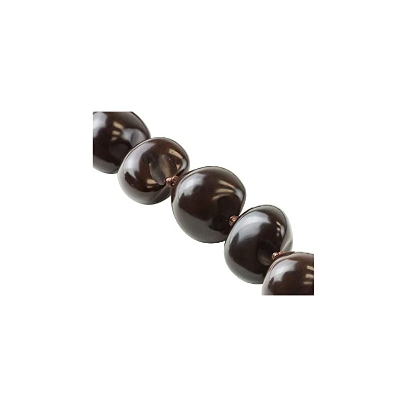 Hawaiian Lei Necklace of Dark Brown Kukui Nuts