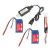 2Pcs 7.4V 1100mAh Lithium Battery with USB Cable Fit for