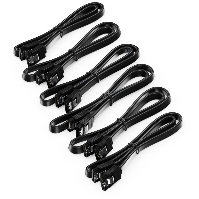 deleyCON 6 x 50 cm SATA 3 Cable in Set